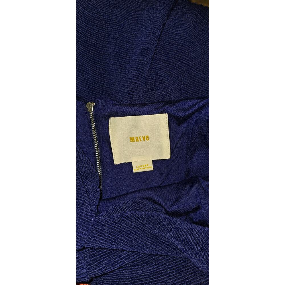 New Anthropologie MAEVE Ottoman Mini Dress $158 LARGE PETITE Blue - Picture 7 of 7